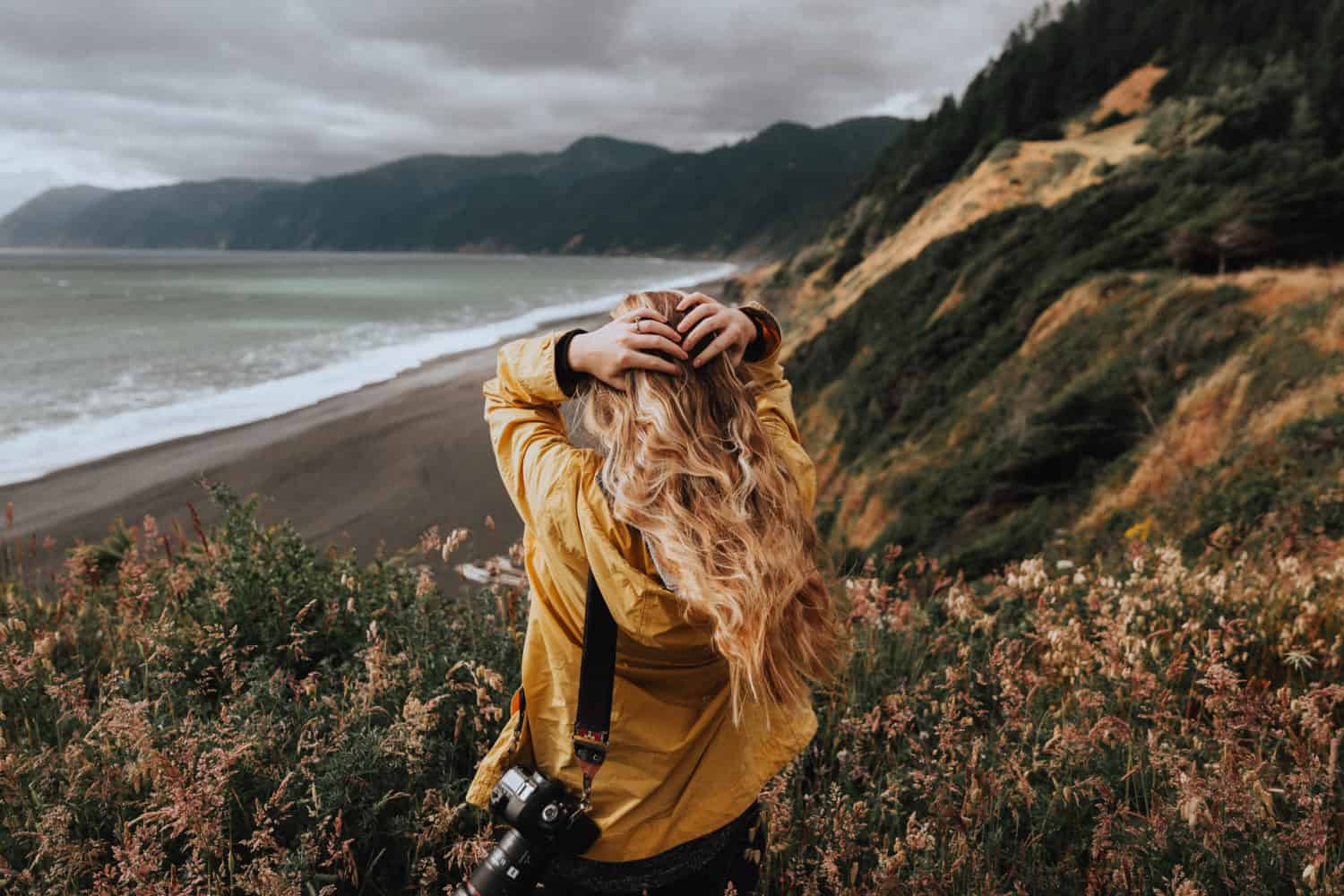 Emily Mandagie on Northern California Coast