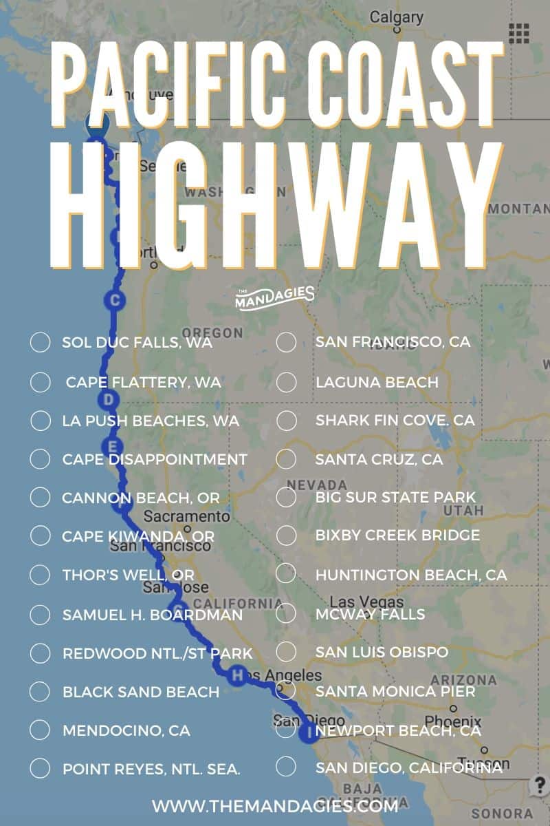 Looking for the best route to take on the Pacific Coast Highway? We're sharing the complete PCH route, including the best stops in Washington, Oregon, and California for the ultimate west coast road trip! #westcoast #PNW #california #oregon #washington #roadtrip #PCH #pacificcoasthighway #Pacificcoastroadtrip