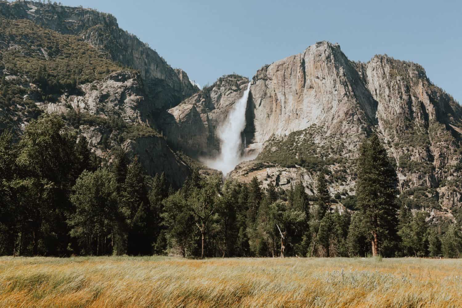 Yosemite Falls View from Cook's Meadow - one Day In Yosemite National Park