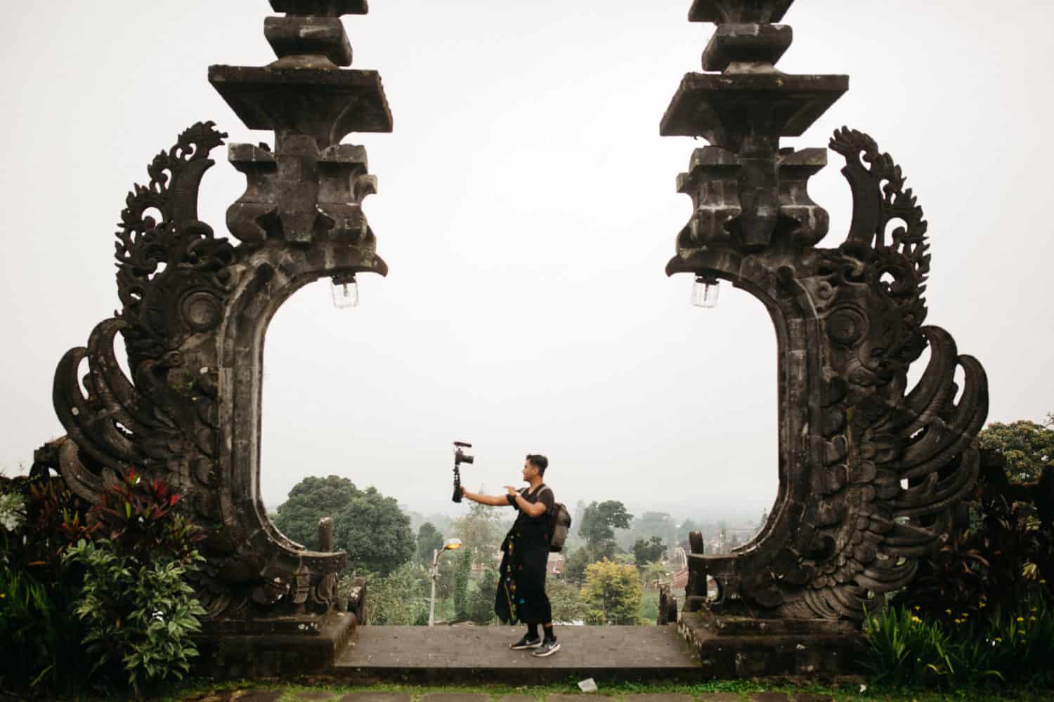 Berty Mandagie at Pura Besakih Temple - Bali, Indonesia - TheMandagies.com
