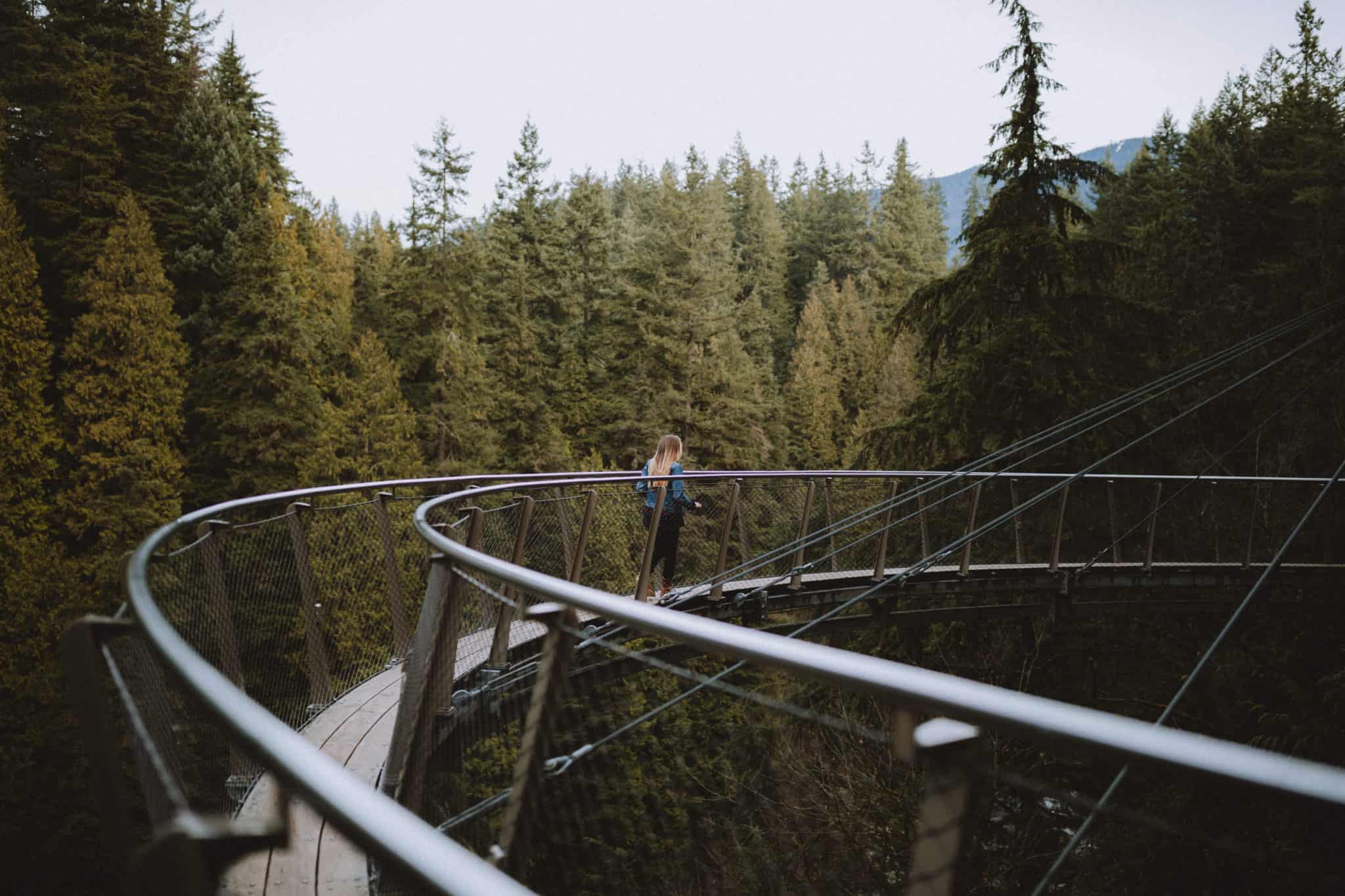 Emily at Capilano Suspension Bridge Park - The Cliffwalk