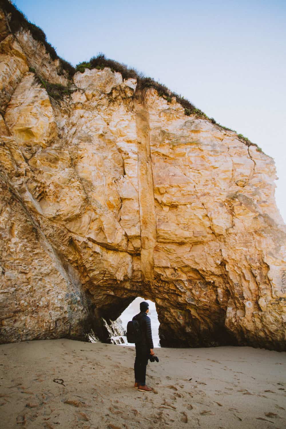 Shark Fin Cove Natural cave