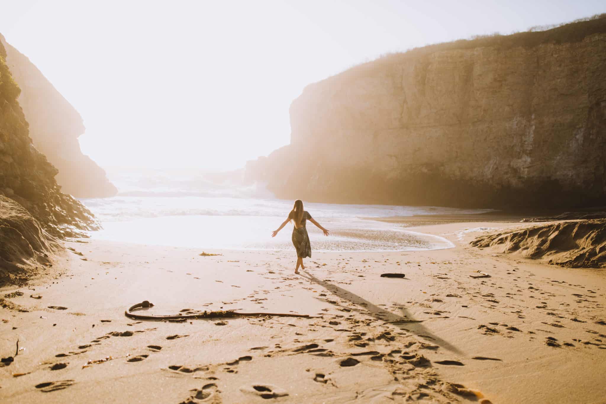 Emily at Shark Fin Cove Beach