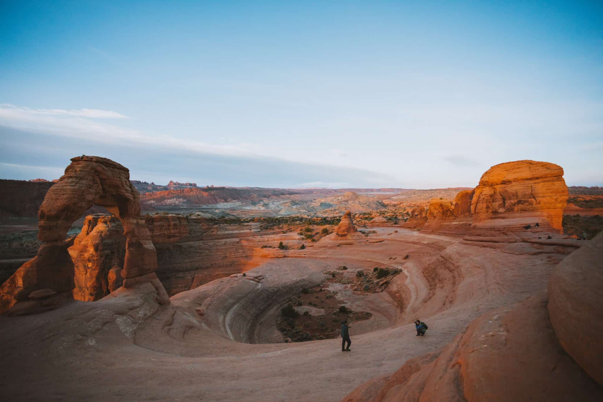 Delicate Arch Hike during sunrise