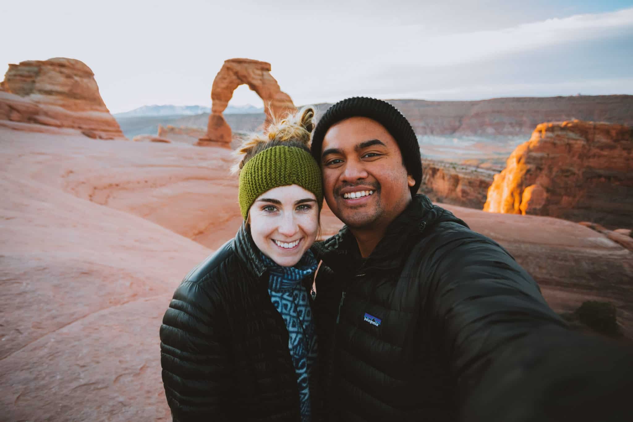 Delicate Arch Hike during sunrise