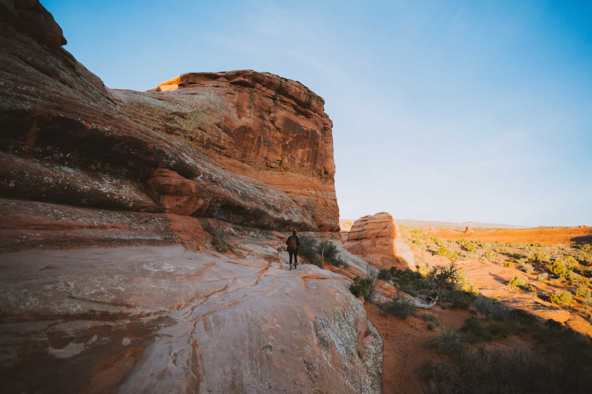 Delicate Arch Hike during sunrise