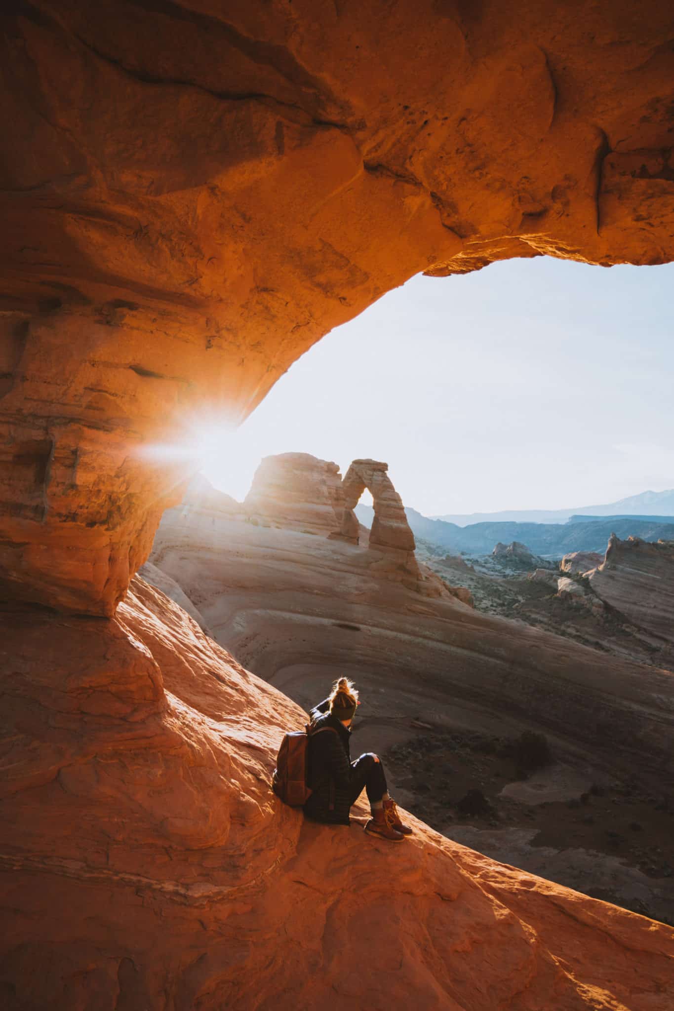 Delicate Arch Hike during sunrise