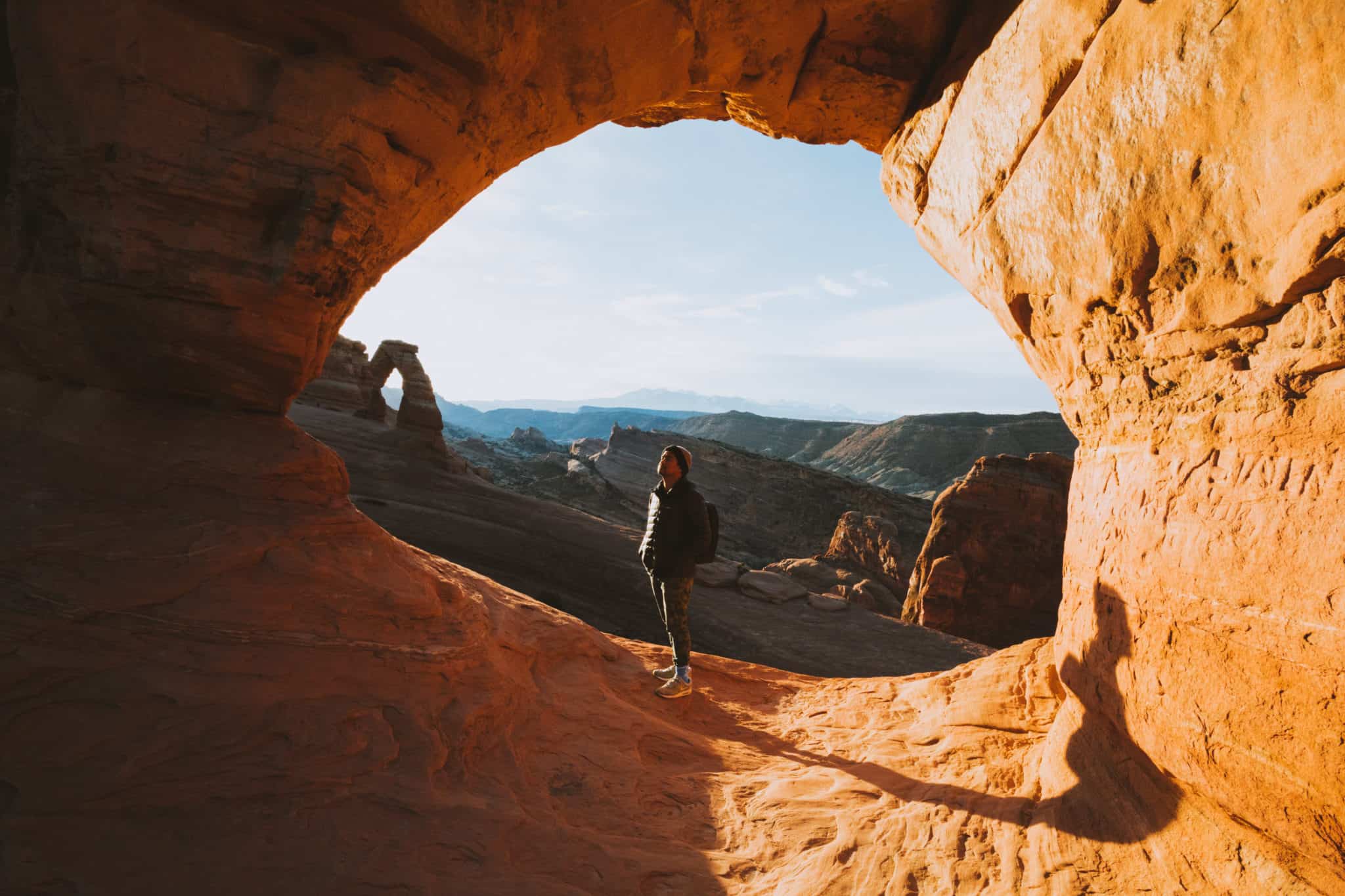 Delicate Arch Hike during sunrise