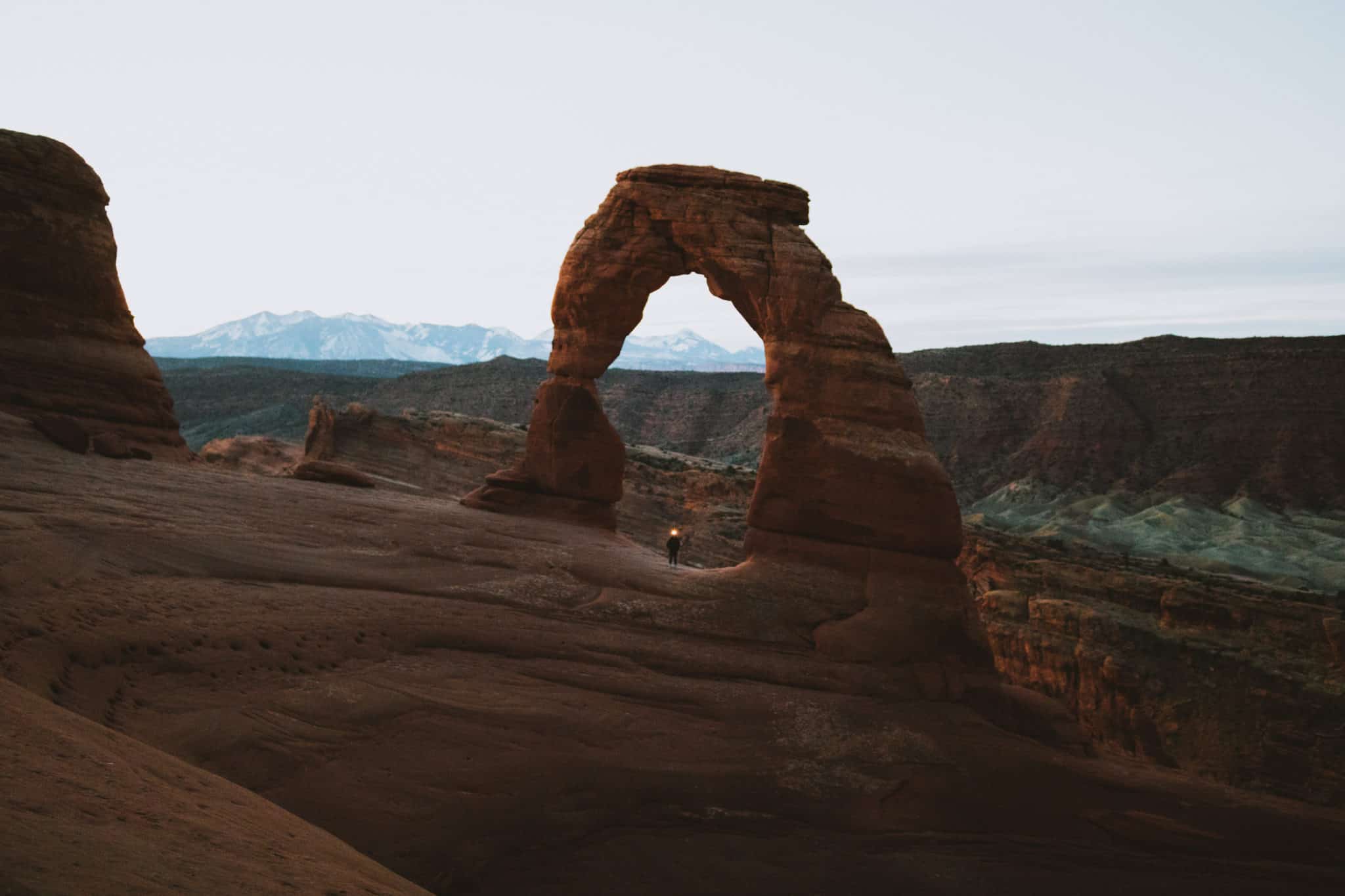 Delicate Arch Hike during sunrise