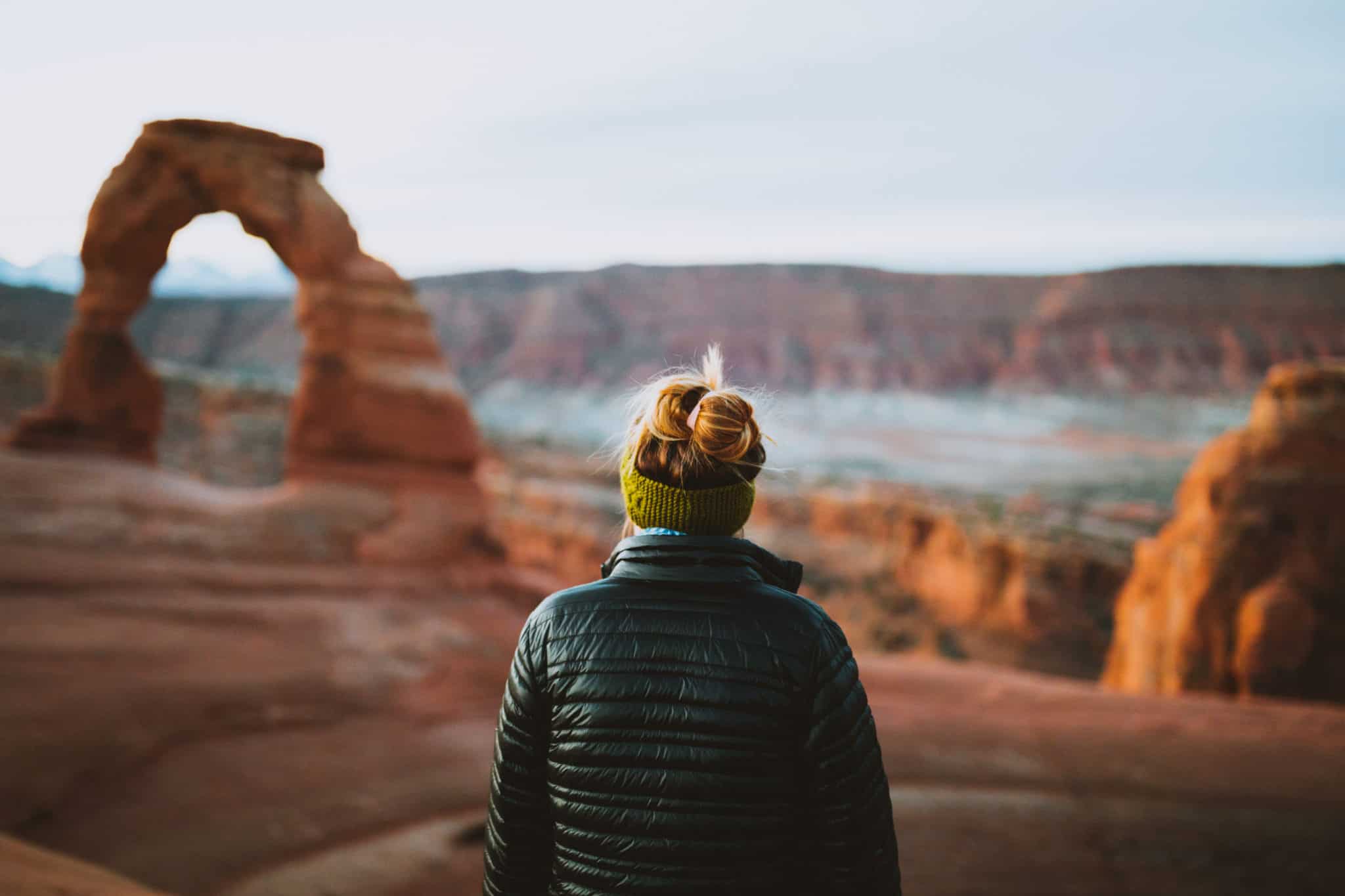 Delicate Arch Hike during sunrise