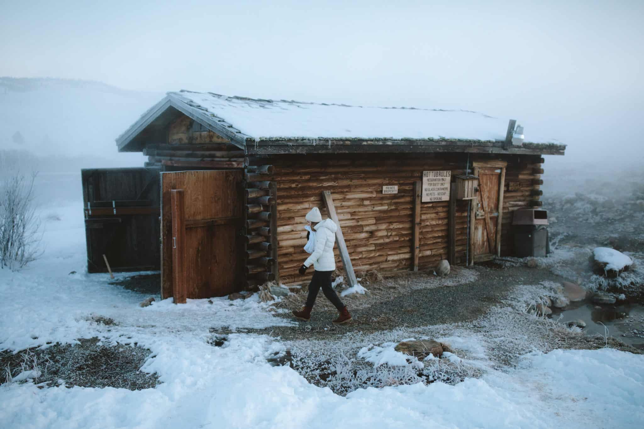 Emily Mandagie walking to Idaho Hot Springs in Stanley, Idaho - TheMandagies.com