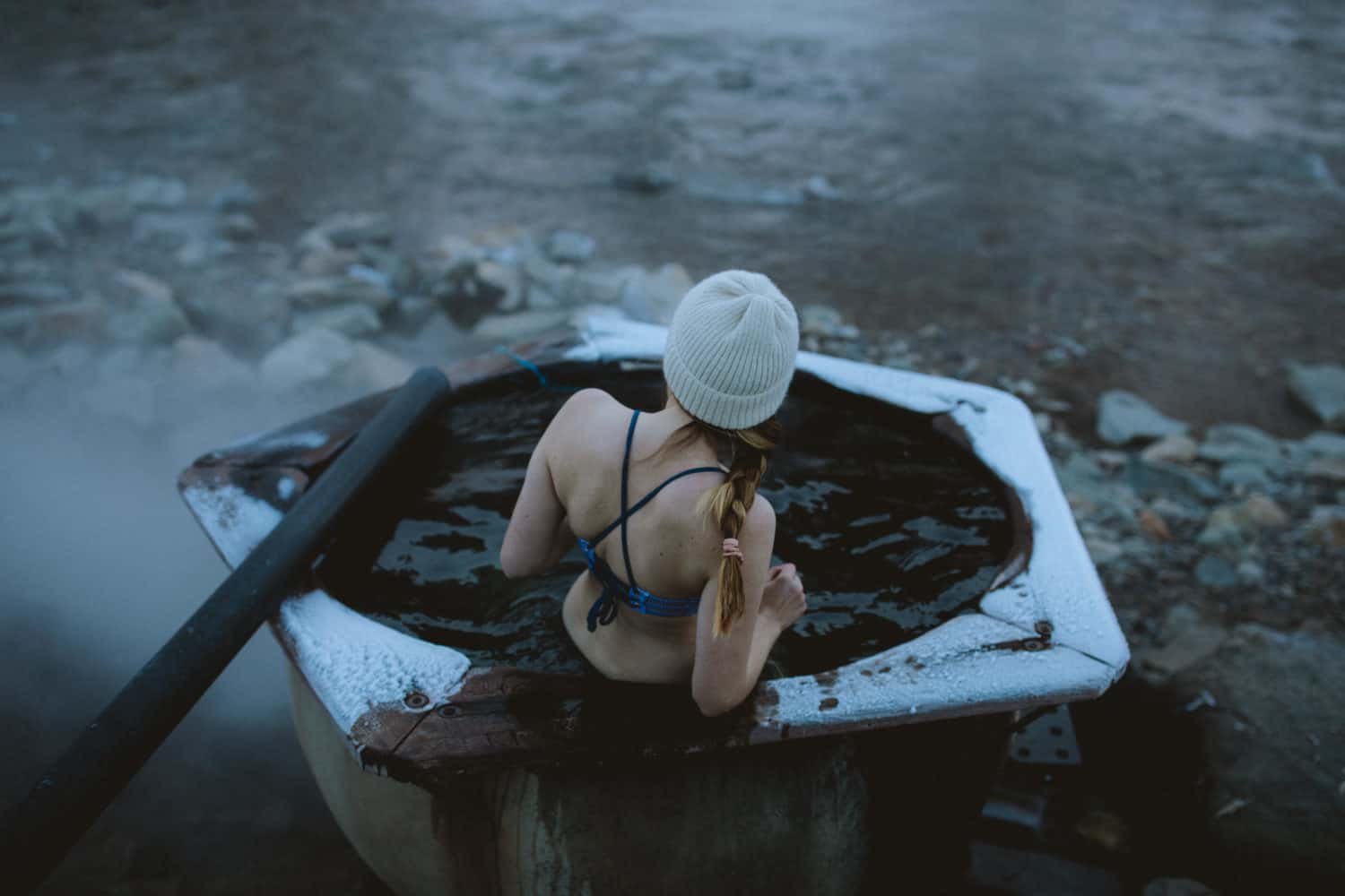 Hot Springs near Stanley in the winter