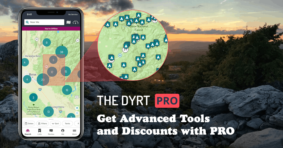 The Dyrt Pro Car Camping Location Finder