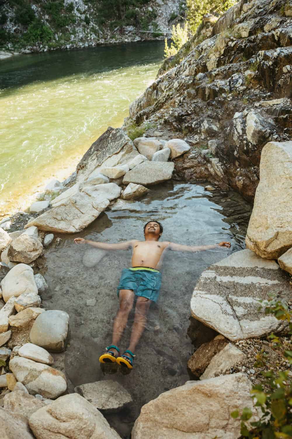 Water shoes for a hot springs packing list