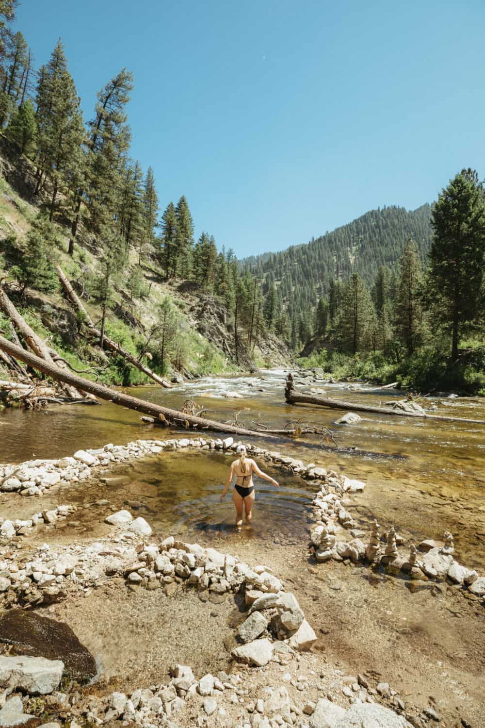 Emily Mandagie at Rocky Canyon Hot Springs in Idaho