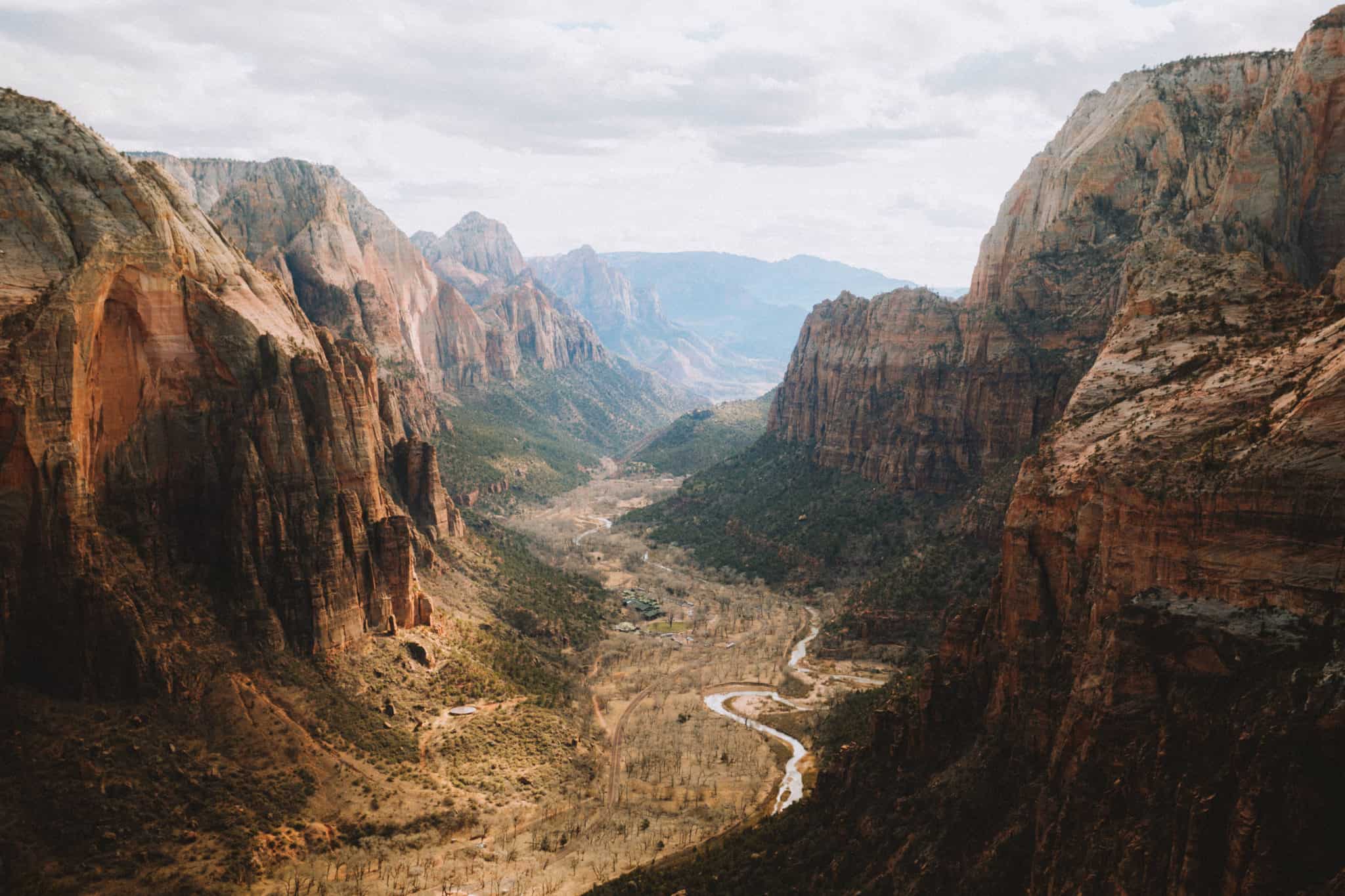 Utah National Parks Route Trip - Zion View from Angels Landing