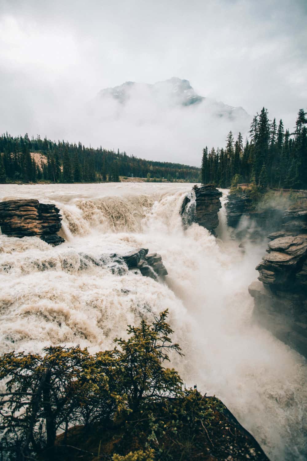 Photo Spots In Jasper National Park - Athabasca Falls