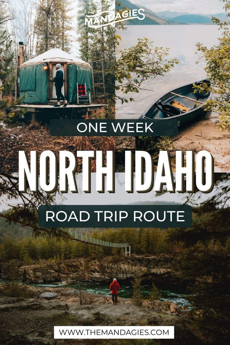 Looking for the best Idaho road rtip route in the Panhandle? You've come to the right place! We're hitting all the best stops, including Coeur d'Alene, Sandpoint, Priest Lake, the Selkirk Mountains, Lookout Pass, and so much more! Save this for your next adventure around the Inland northwest! #idaho #hiking #PNW #inlandnorthwest #coeurdalene #priestlake #selkirkmountains #Mountains #photography #landscape #roadtrips