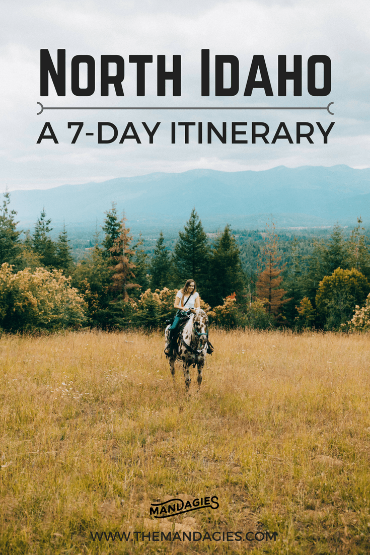 Click here to start planning the most epic 7-day Northern Idaho itinerary. Perfect for a road trip with friends in Idaho and exploring the beautiful Gem State! Cities include Coeur d'Alene, Sandpoint, Wallace, Coolin, and more! #camping #idaho #panhandle #coeurdalene #sandpoint #inlandnorthwest #hiawatha #summer #friends #travel #hiking #adventure #lake #lookoutpass #visitidaho #themandagies