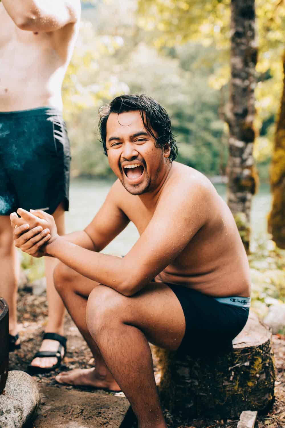 Berty Mandagie at South Fork Cabin