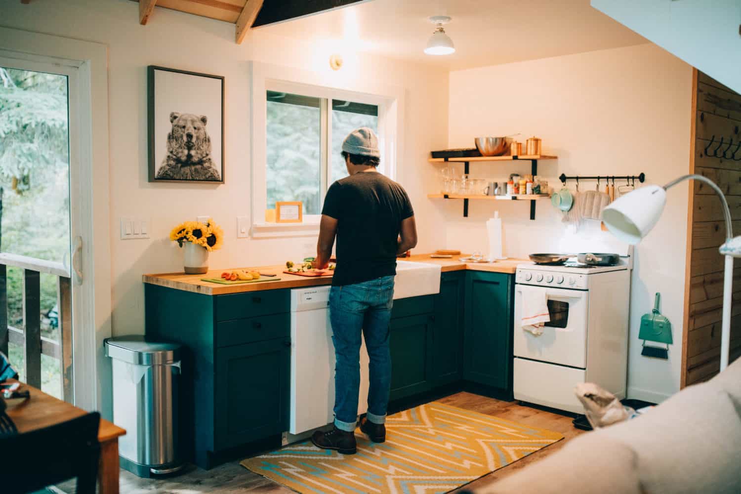 Berty Mandagie in South Fork Cabin Kitchen - TheMandagies.com