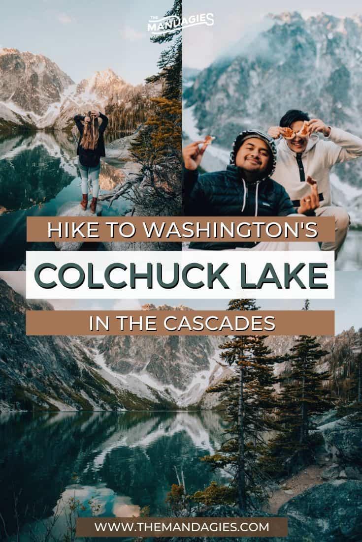 Hike one of the most beautiful trails in Washington state - Colchuck Lake hike! In this post, we're showing you everything you need to know about hiking to this lake in The Enchantments, what to pack for your hiking trip, beautiful PNW photos and more! Save this for your next trip to Washington! #washington #hiking #cascades #enchantments #summer #sunrise #photography #westcoast #PNW #pacificnorthwest #washingtonstate