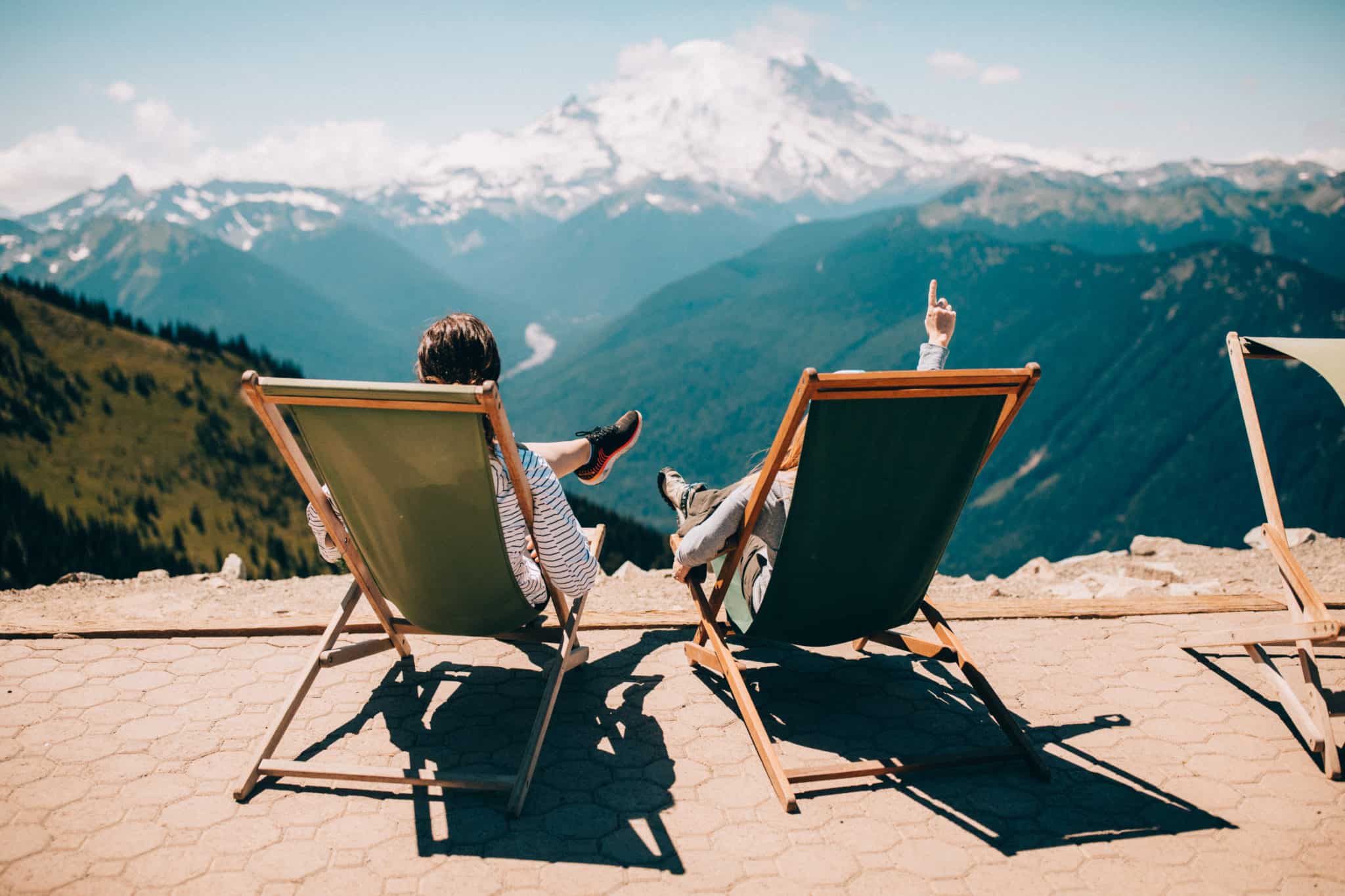 Outdoor Activities in Pierce County - view of Mt. Raininer form summit - TheMandagies.com