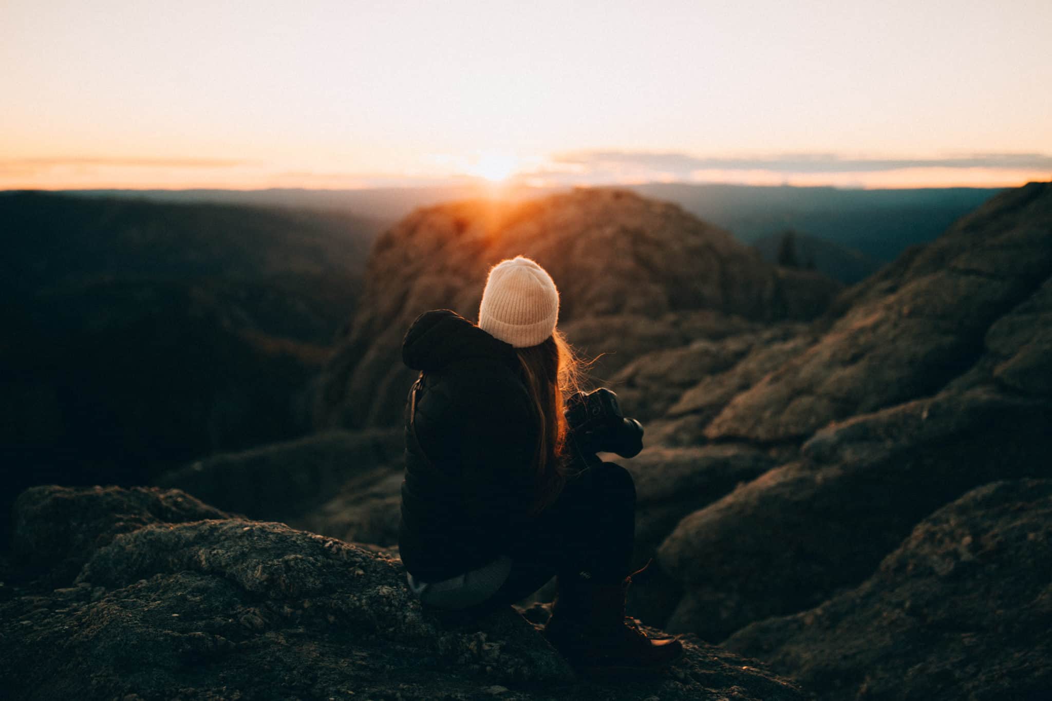 Black Elk Peak Trail sunset at the top, Emily Mandagie