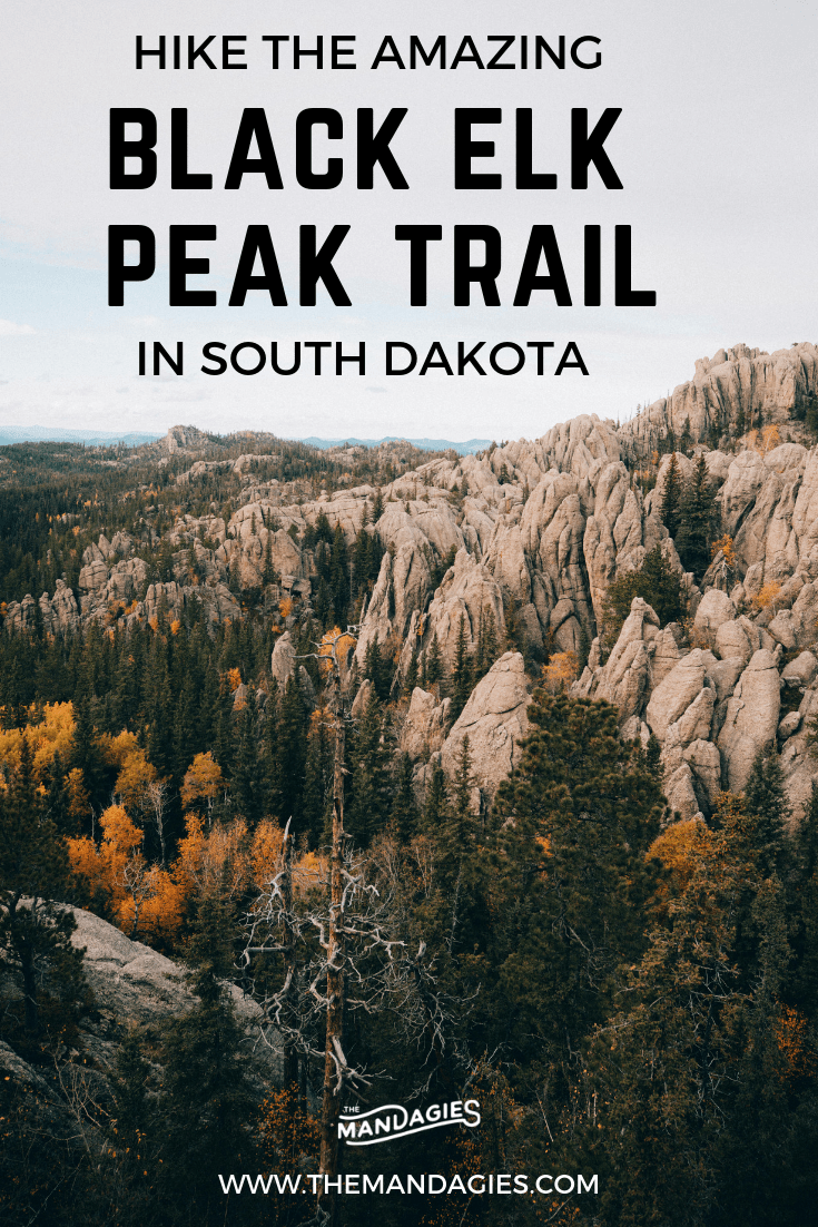 Discover one of the most beautiful hikes in the USA...in South Dakota! We're sharing stunning landscapes on Black Elk Peak trail, how to prepare, and amazing photos from Custer State Park and the Black Elk Wilderness. Save this post for hiking inspiration later! #SouthDakota #BlackElkPeak #sunset #photography #blackhills #rapidcity #custerstatepark #Instagram #needleshighway #Travel #hiking #mountains #themandagies #mountrushmore"