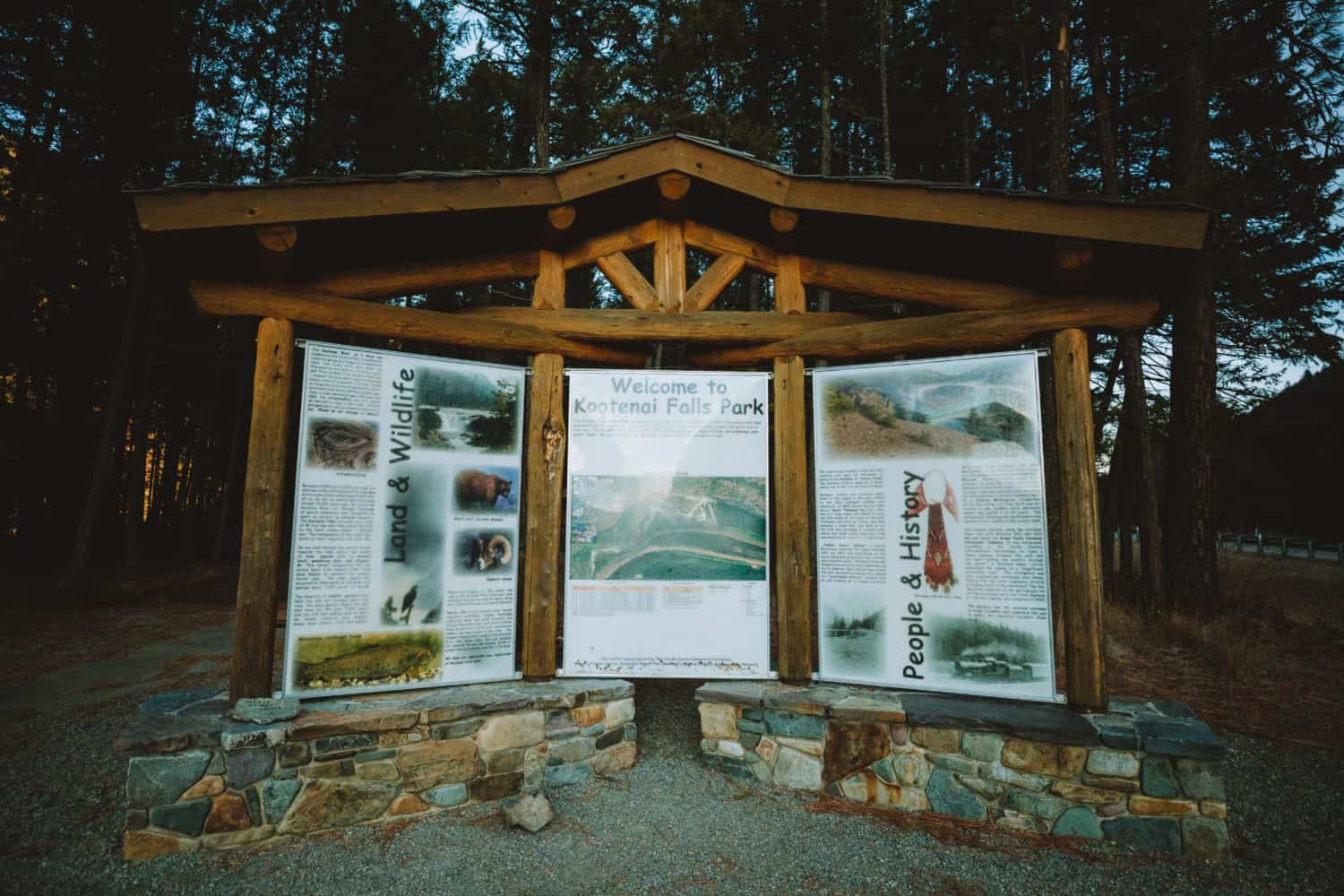 Kootenai Falls Park Information Kiosk