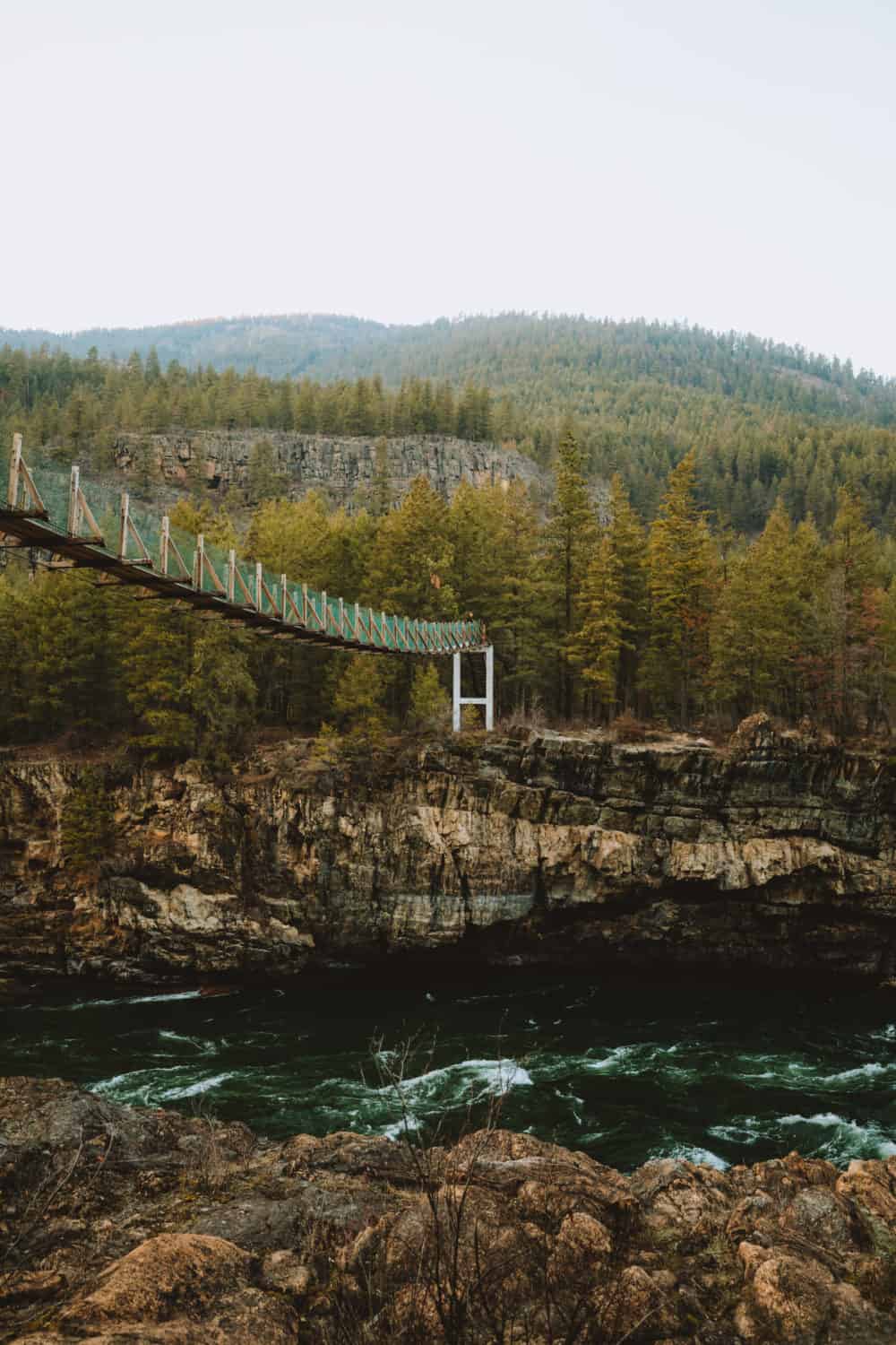 How to Find Montana's Kootenai Falls Swinging Bridge - The Mandagies