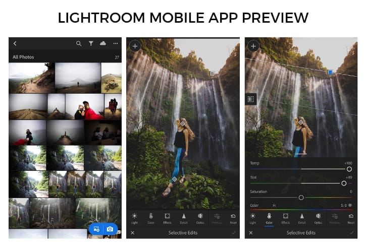 Lightroom preview for photo editing apps