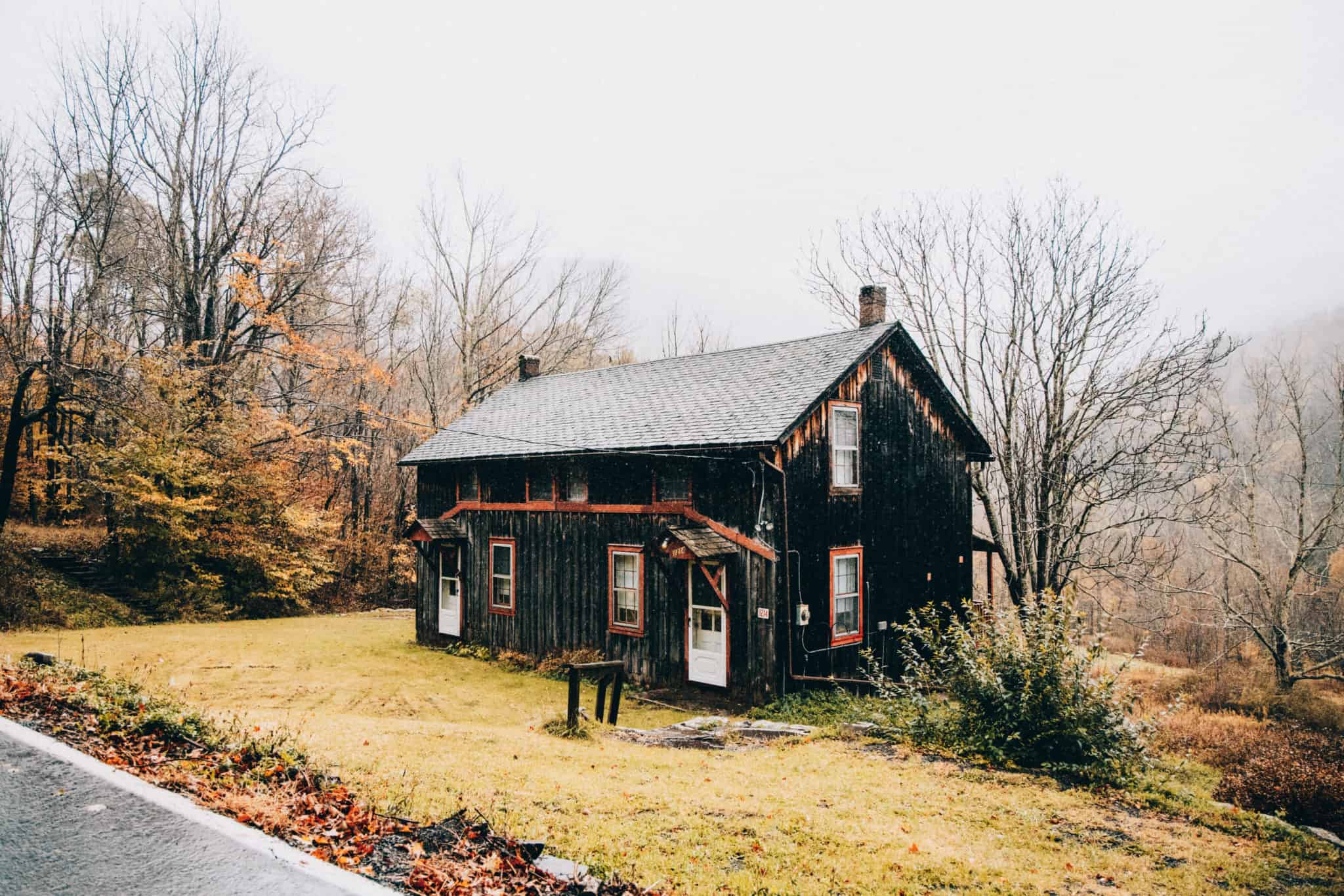 Rustic Black Cabin in Upstate New York