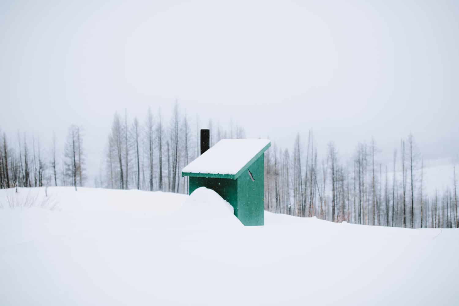 view of Skyline Yurt outhouse