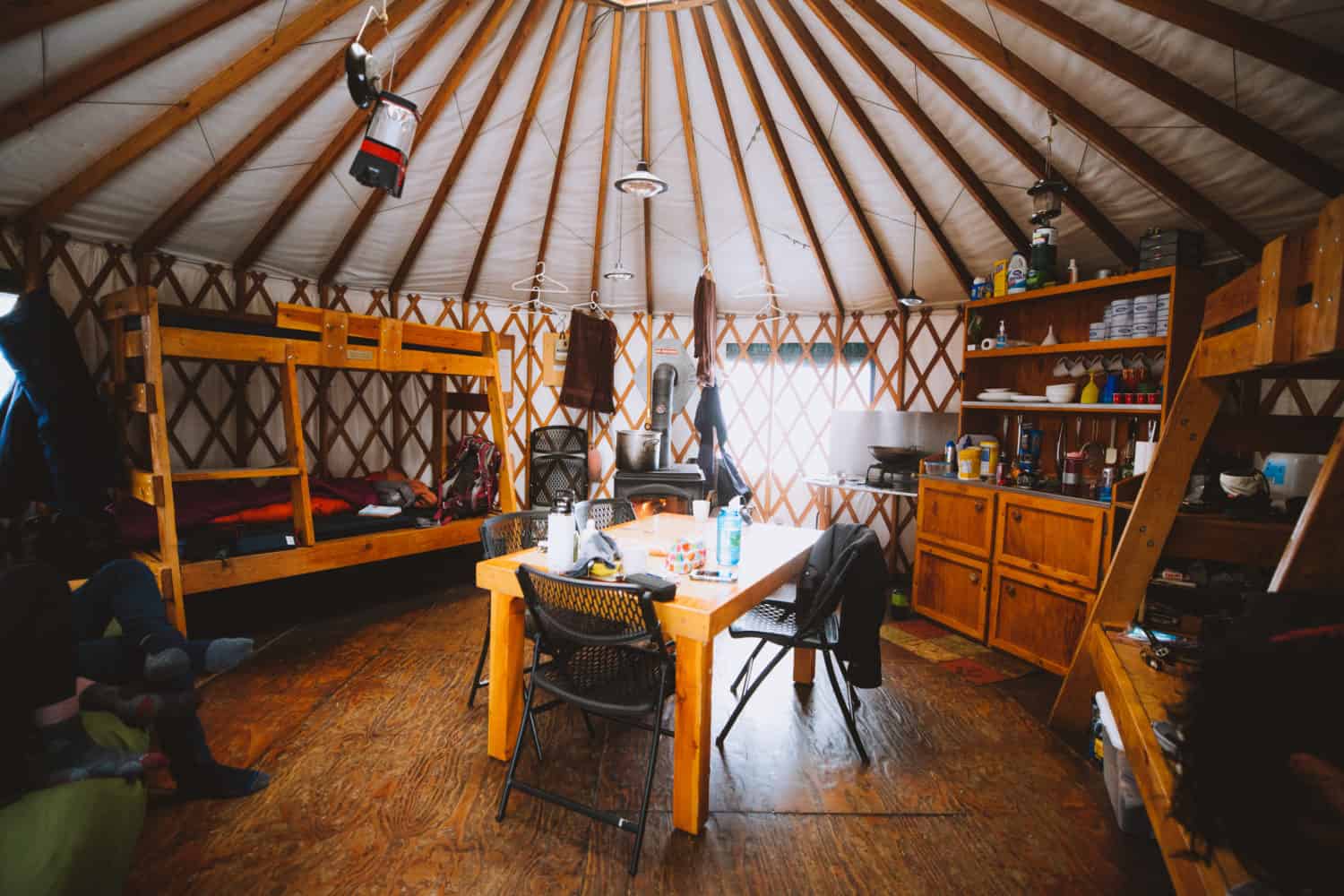 Interior of Skyline Yurt, Idaho