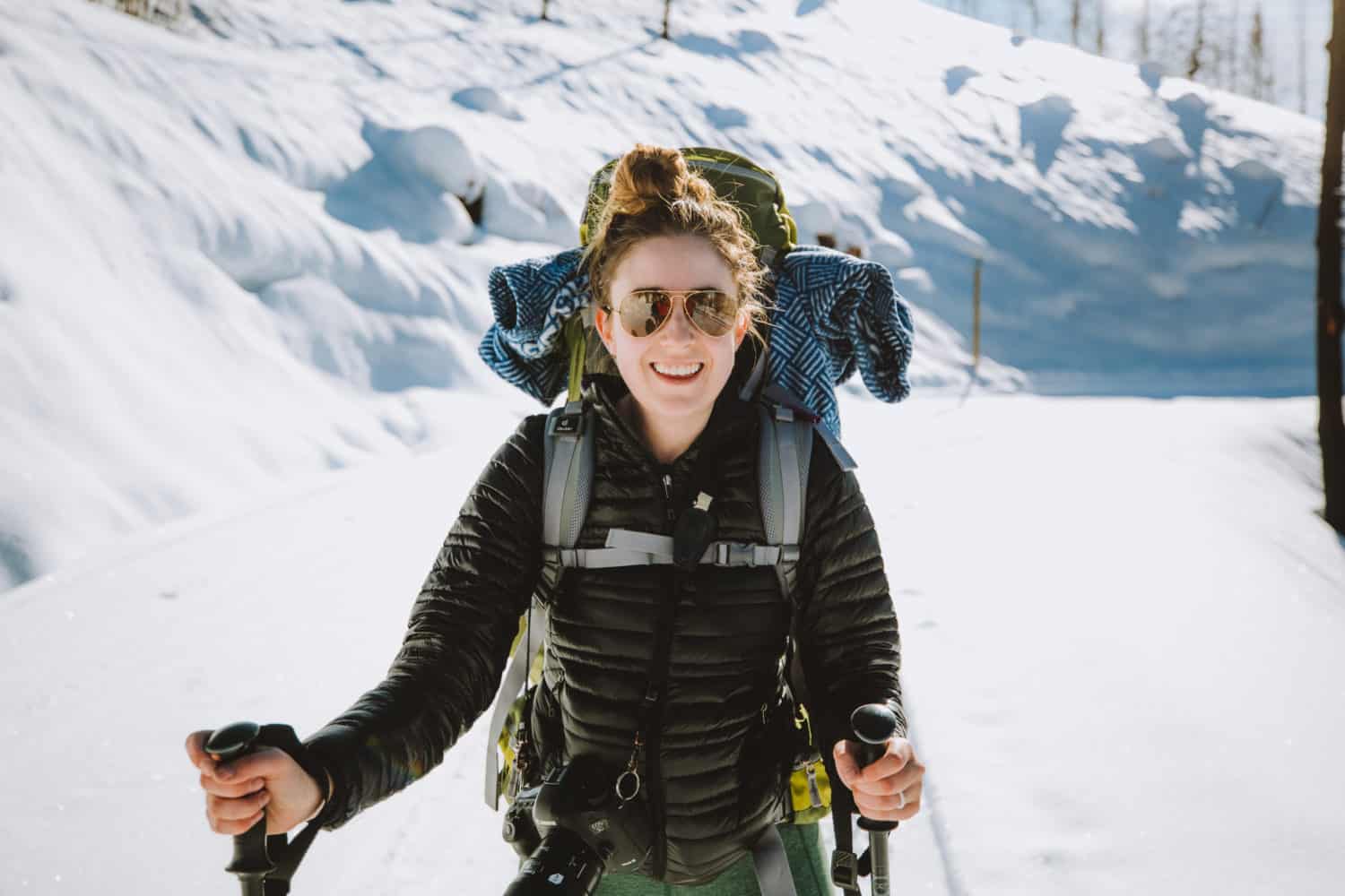 Emily Mandagie on Skyline trail, Idaho City, Boise National Forest