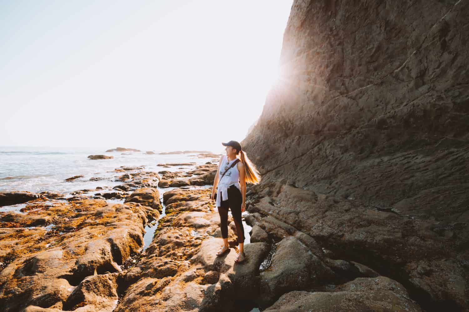 Emily Mandagie at Rialto Beach, Olympic National Park - TheMandagies.com