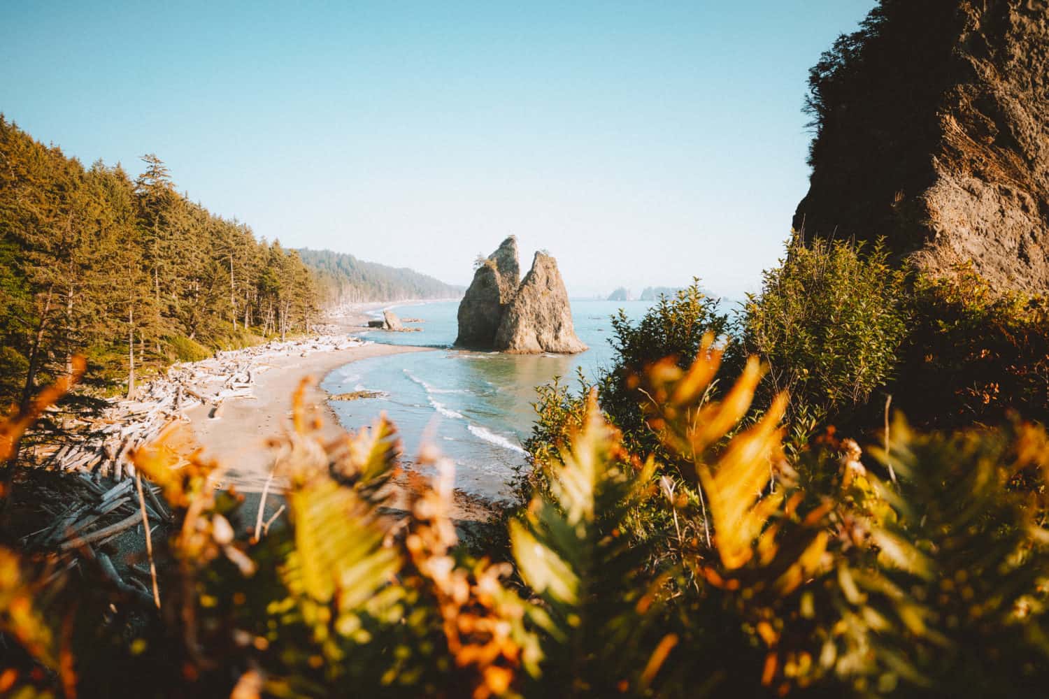 View of Rialto Beach from above, Olympic National Park - TheMandagies.com