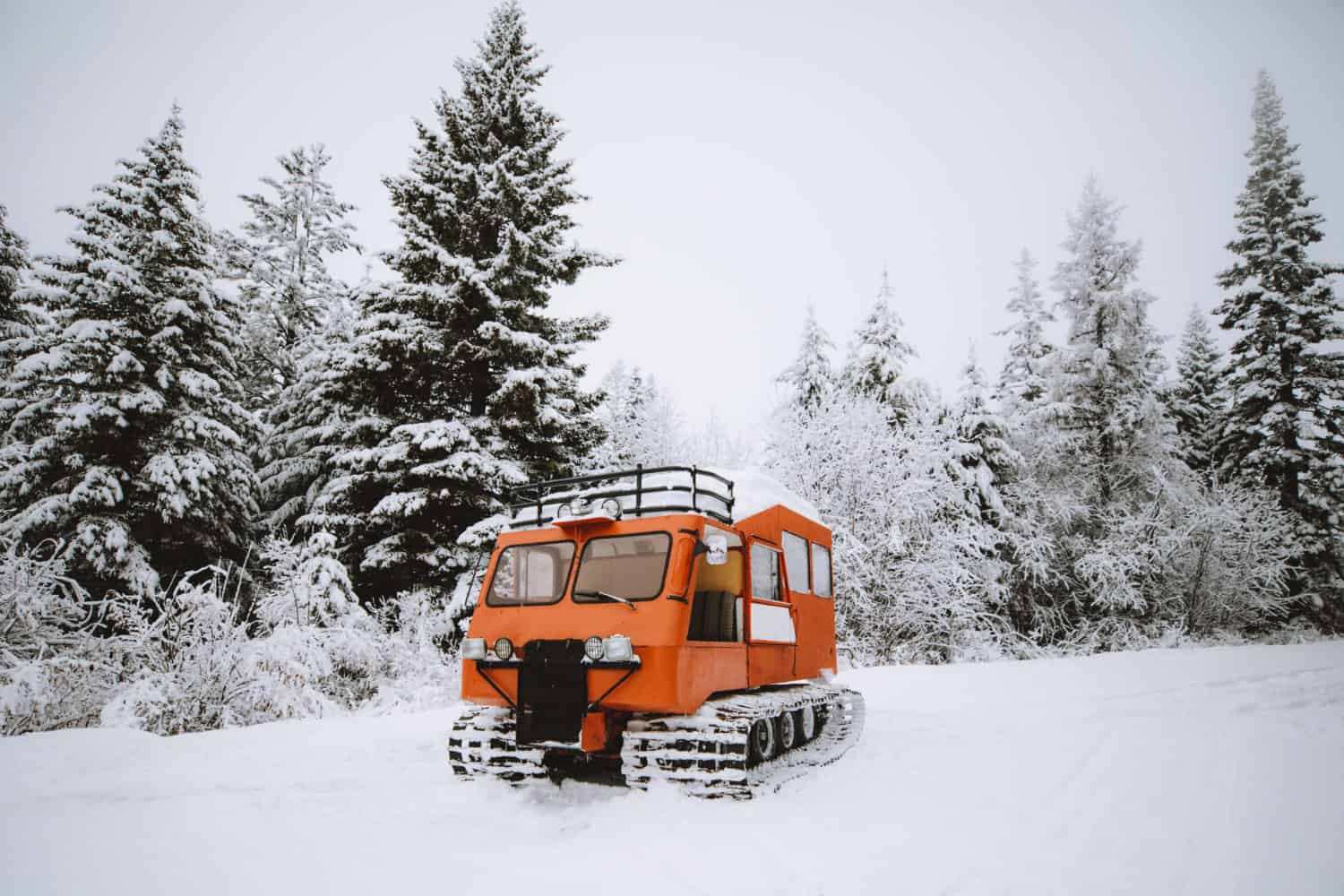 Vintage SnowCat in Ferwood, Idaho