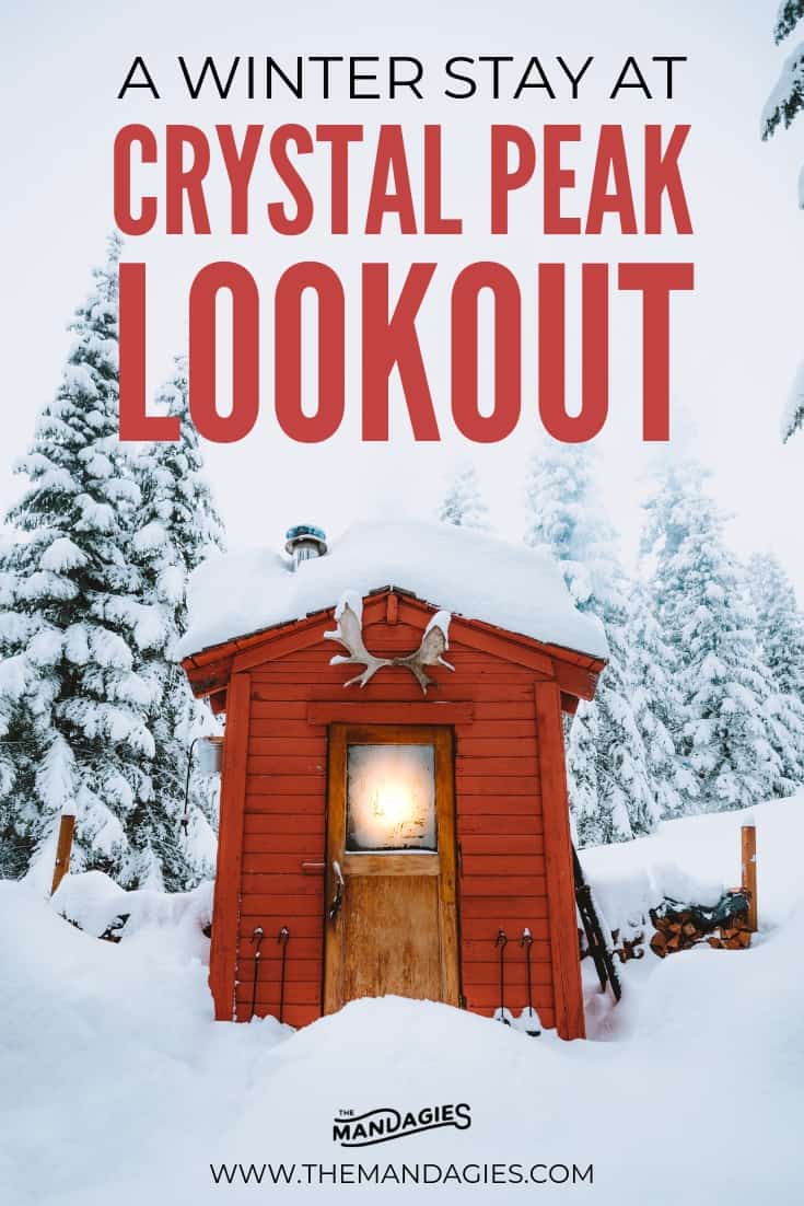 Ready to elevate your winter experience? Stay in a magical fire tower in North Idaho - all inclusive with sauna, a cozy bed, snowshoeing trails, and so much more! #PNW #idaho #winter #idaho #firetower #firelookout #crystalpeaklookout #airbnb #travel #adventure
