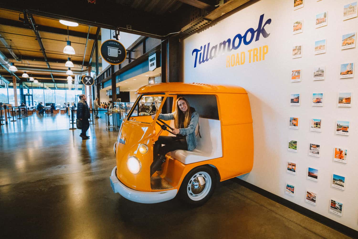 Orange VW Bus at Tillamook Creamery - TheMandagies.com