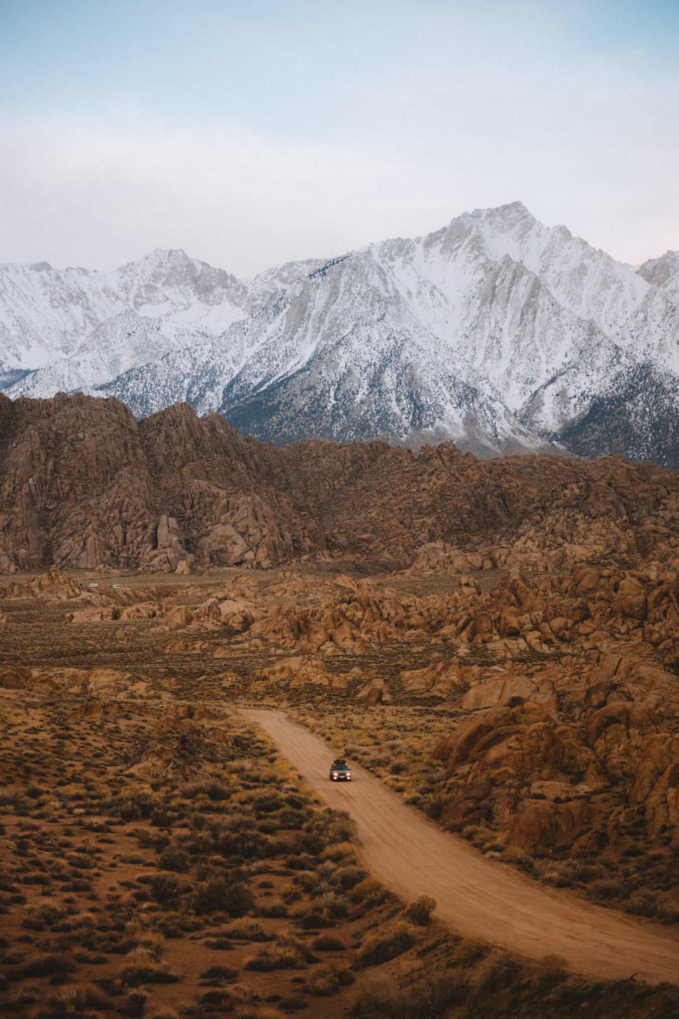 layers of Alabama Hills, Mt Whitney