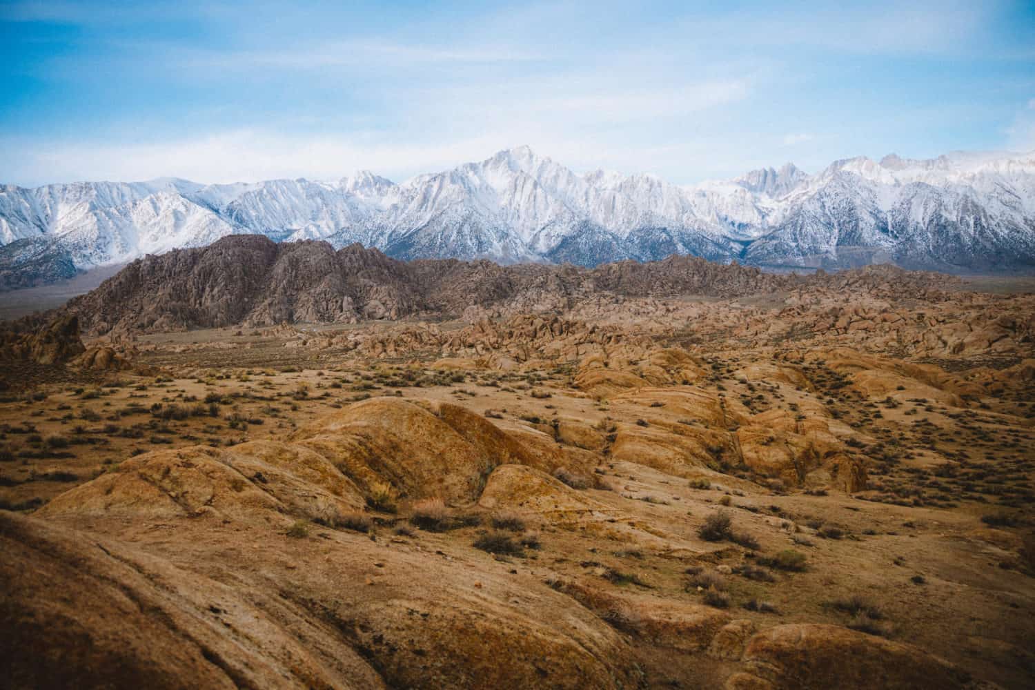 Landscape shot of Alabama Hills, California