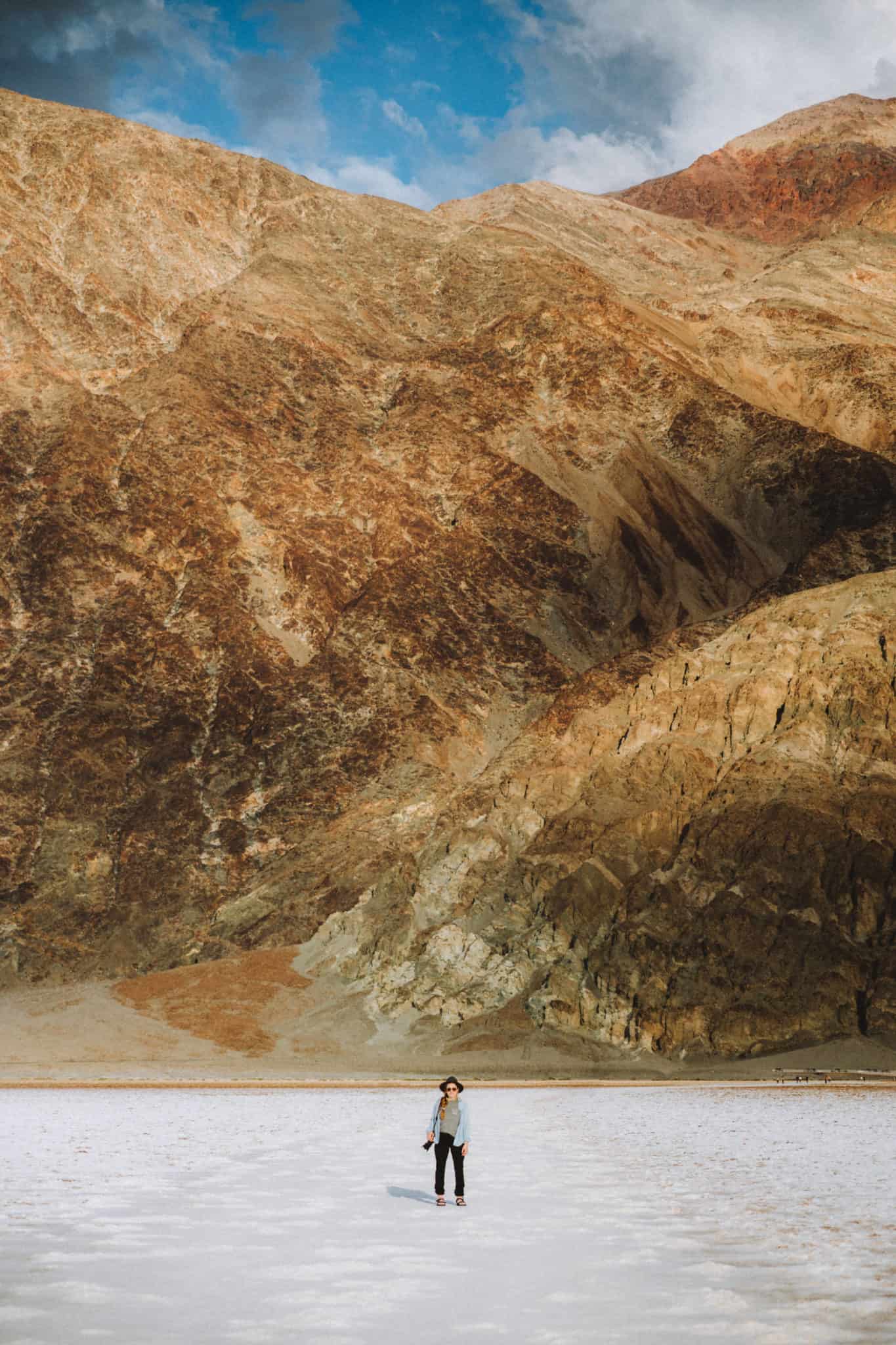 View of elevation below seat leverl - Badwater Basin - Death Valley