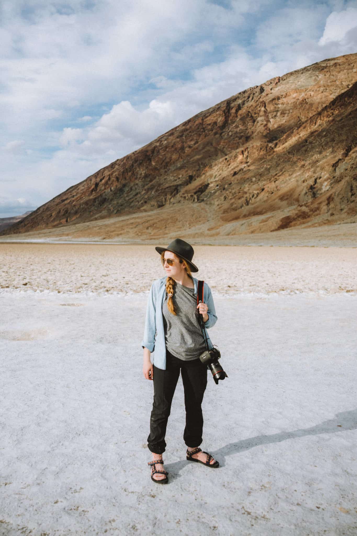 Emily Mandagie standing at Badwater Basin - Death Valley