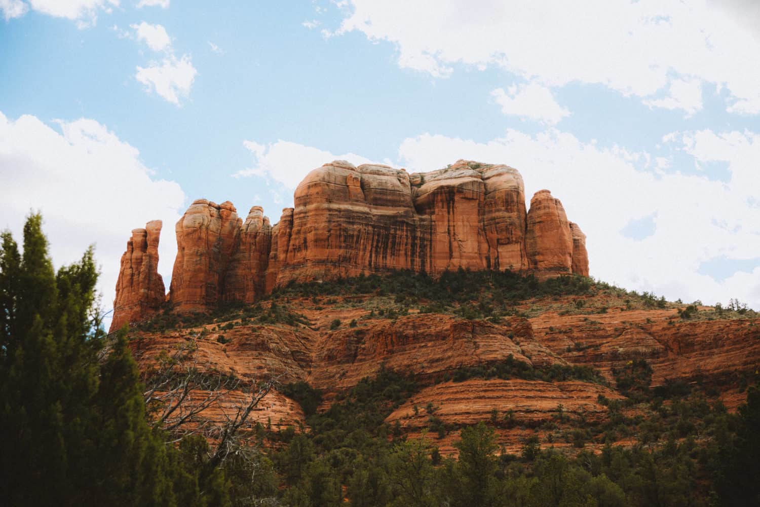 Cathedral Rock from the trailhead - TheMandagies.com