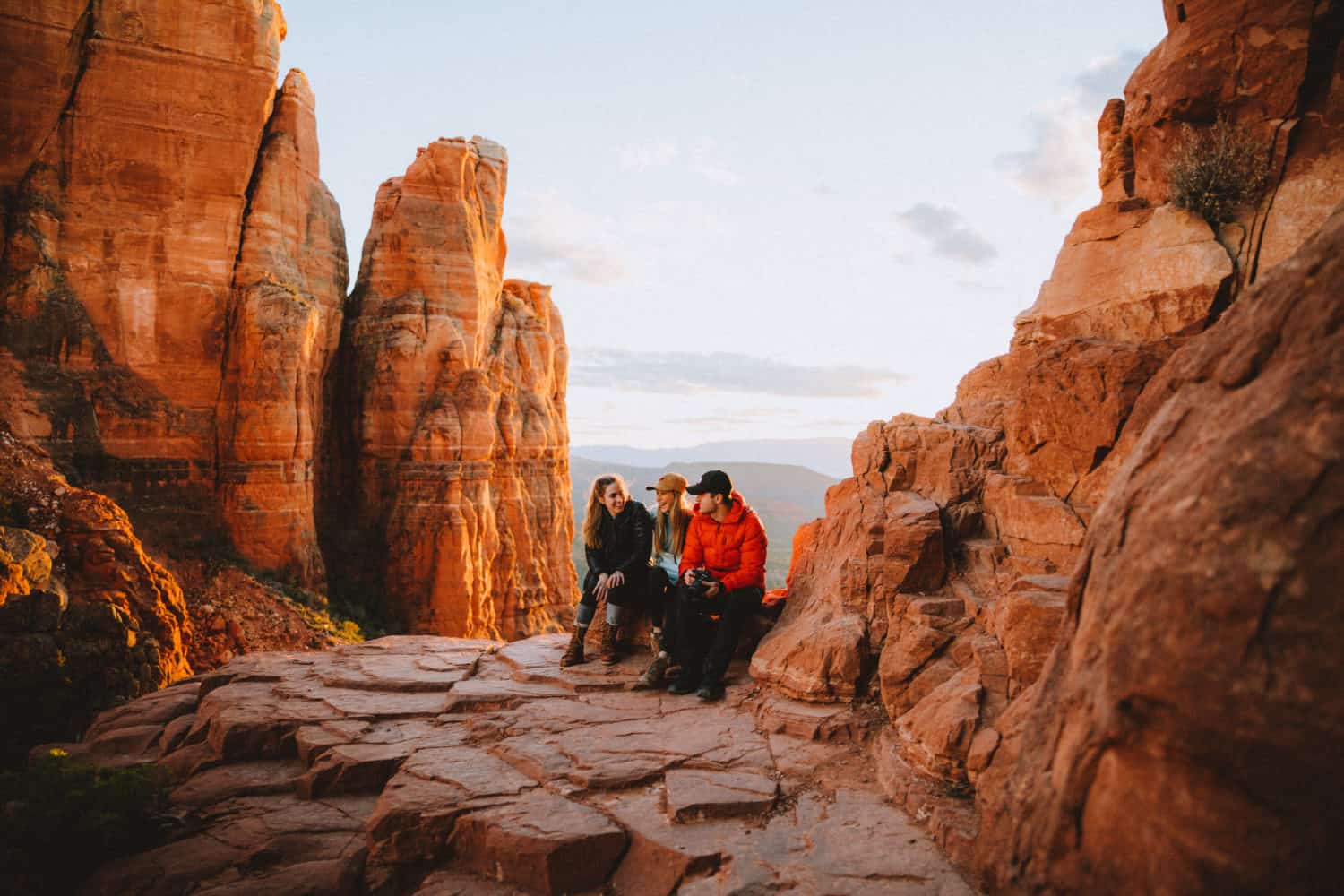 Emily Mandagie, Renee Hahnel, Matthew Hahnel at Cathedral Rock Shot with Canon EOS R