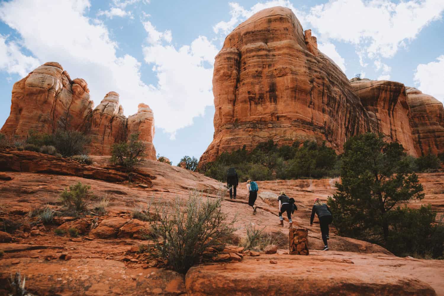 View of steep trail at Cathedral Rock Sedona - TheMandagies.com