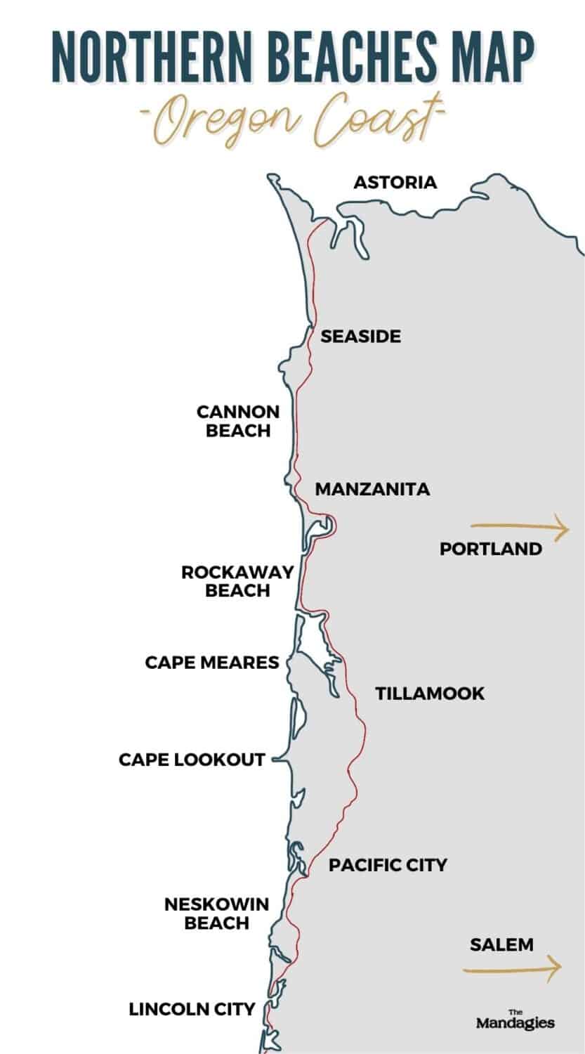 North Oregon Coast Map