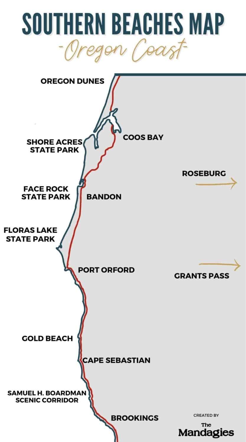 Southern Oregon Coast Map